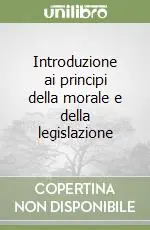 Subito Disponibile Introduzione ai principi della morale e della legislazione