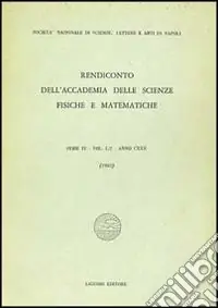 Vendita Finale Rendiconto dell‘Accademia delle scienze fisiche e matematiche. Serie IV. Vol. 50 Anno 1983