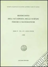 Saldi Rendiconto dell‘Accademia delle scienze fisiche e matematiche. Serie IV. Vol. 56 Anno 1989