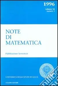 Note di matematica. Vol. 16/1 Bestseller