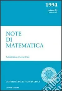 Note di matematica. Vol. 14/2 Acquista Ora