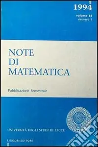 Note di matematica. Vol. 14 Reso Gratuito
