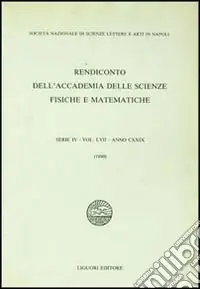 Miglior Prezzo Rendiconto dell‘Accademia delle scienze fisiche e matematiche. Serie IV. Vol. 57 Anno 1990