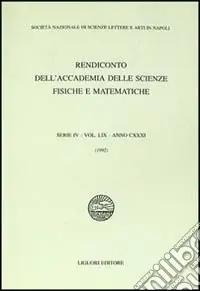 Ultima Occasione Rendiconto dell‘Accademia delle scienze fisiche e matematiche. Serie IV. Vol. 59 Anno 1991