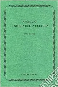 Compra Oggi Stesso Archivio di storia della cultura (1998)