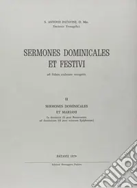 Sermones dominicales et festivi. Vol. 2 Sermones dominicales et mariani Saldi