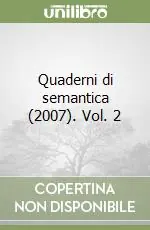 Quaderni di semantica (2007). Vol. 2 Saldi