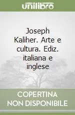 Joseph Kaliher. Arte e cultura. Ediz. italiana e inglese Occasione