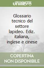 Glossario tecnico del settore lapideo. Ediz. italiana, inglese e cinese Offerta Lampo