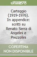 Super Prezzo Carteggio (1919-1976). In appendice scritti su Renato Serra di Angelini e Prezzolini