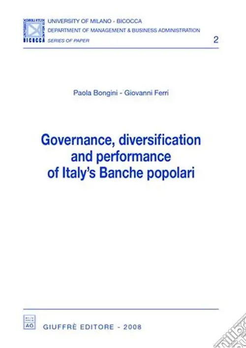 Promozione Esclusiva Governance, diversification and performance of Italy‘s Banche popolari