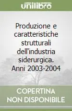 Produzione e caratteristiche strutturali dell‘industria siderurgica. Anni 2003-2004 Ultime Pezzi
