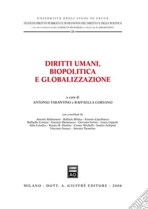 Prezzo Conveniente Diritti umani, biopolitica e globalizzazione