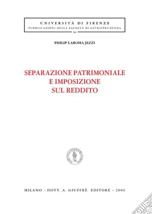 Separazione patrimoniale e imposizione sul reddito Nuova Collezione