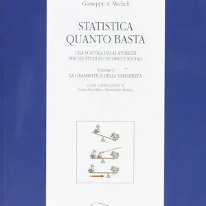 Economico Statistica quanto basta. Una scatola degli attrezzi per gli studi economici e sociali. Vol. 1 La grammatica della variabilità