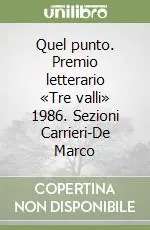Quel punto. Premio letterario «Tre valli» 1986. Sezioni Carrieri-De Marco Pagamento Sicuro