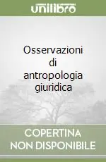 Osservazioni di antropologia giuridica Promo Stagionale