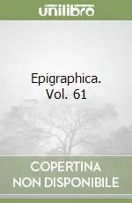 Epigraphica. Vol. 61 Promozione