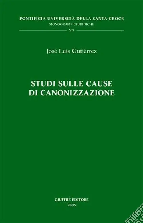 Studi sulle cause di canonizzazione Professionale