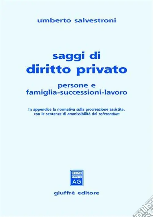 Saggi di diritto privato. Persone e famiglia-successioni-lavoro Prezzo Di Fabbrica