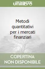 Spedito Oggi Metodi quantitativi per i mercati finanziari