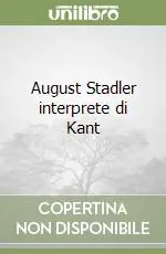 Promo Stagionale August Stadler interprete di Kant