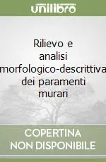 Prezzo Ridotto Rilievo e analisi morfologico-descrittiva dei paramenti murari