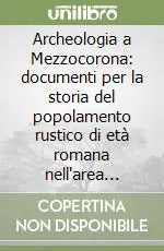 Vendita Finale Archeologia a Mezzocorona documenti per la storia del popolamento rustico di età romana nell‘area atesina