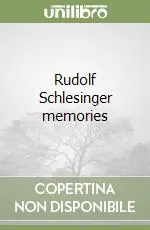 Rudolf Schlesinger memories Più Venduto