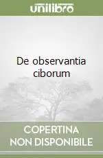 Ordina Subito De observantia ciborum