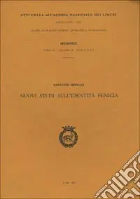 Nuovi studi sull‘identità fenicia Ultimissimo Modello