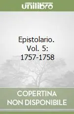 Compra Adesso Epistolario. Vol. 5 1757-1758