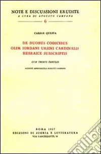 Sconto De duobus codicibus olim Iordani Ursini cardinalis hebraice subscriptis