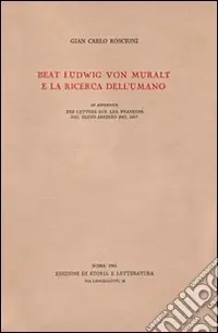 Promo Stagionale Beat Ludwig von Muralt e la ricerca dell‘umano