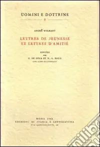 Lettres de jeunesse et lettres d‘amitié Acquista Ora