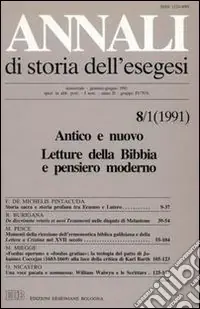 Prezzo Basso Annali di storia dell‘esegesi (1991). Vol. 8/1 Antico e Nuovo. Letture della Bibbia e pensiero moderno