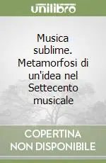 Saldi Musica sublime. Metamorfosi di un‘idea nel Settecento musicale