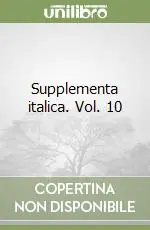 Prezzo Scontato Supplementa italica. Vol. 10