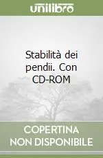 Stabilità dei pendii. Con CD-ROM Quantità Limitata