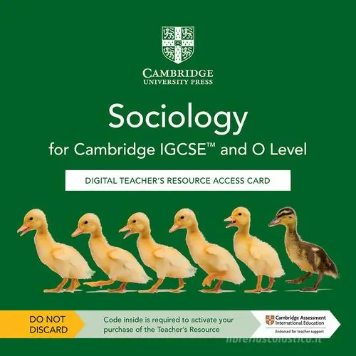 Cambridge IGCSE and O Level Sociology. Teacher‘s Resource Access Card Prezzo Conveniente