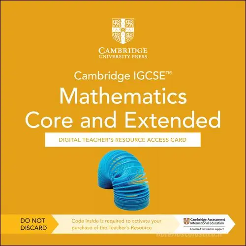 Affare Cambridge IGCSE mathematics. Core and extended. Digital teacher‘s resource. Per le Scuole superiori. Con espansione online