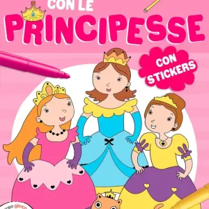 Colora e gioca con le principesse con stickers Promozione Esclusiva
