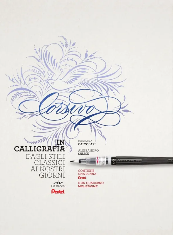 Nuovo Arrivo Corsivo in calligrafia Dagli stili classici ai nostri giorni - Contiene 1 penna Pentel