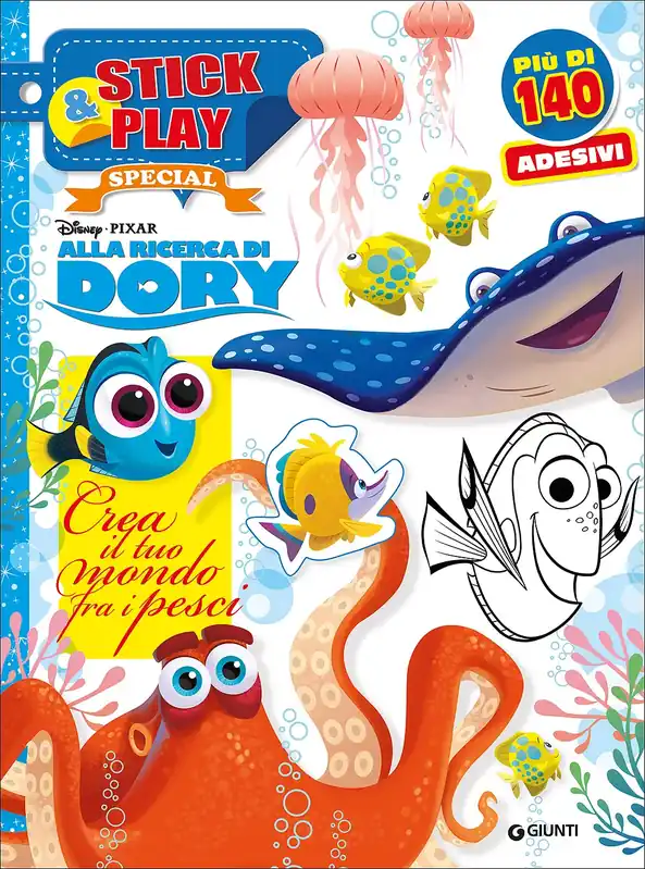 Occasione Imperdibile Stick&Play Special - Alla ricerca di Dory Crea il tuo mondo fra i pesci - Più di 140 adesivi