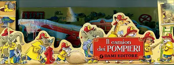 A Buon Prezzo Il camion dei pompieri in scatola fustellata di ambientazione