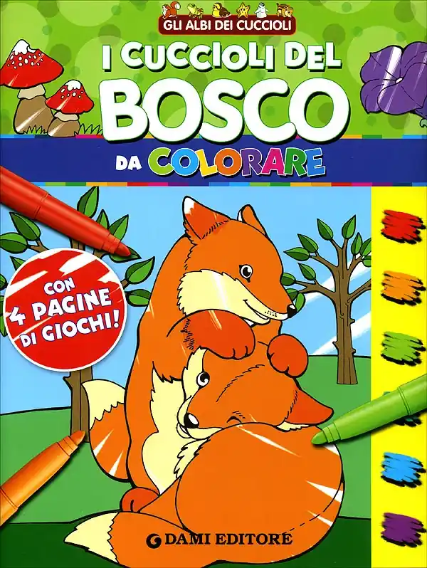 Affare I cuccioli del Bosco da colorare con 4 pagine di giochi!