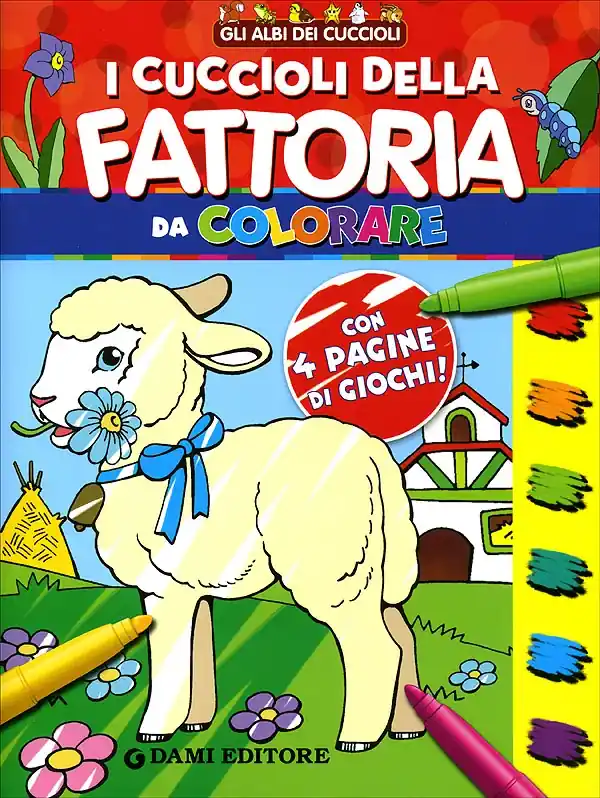 Più Venduto I cuccioli della Fattoria da colorare con 4 pagine di giochi!