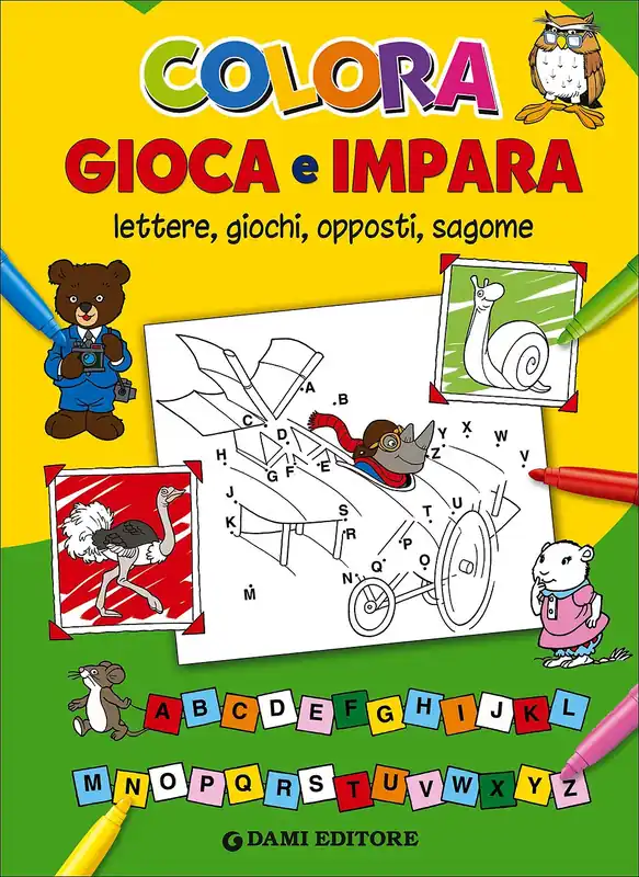 Affare Colora Gioca e Impara Lettere, giochi, opposti, sagome
