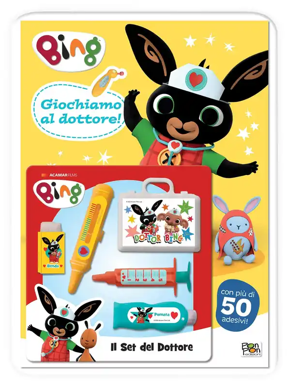 Bing. Activity con gadget. Giochiamo al dottore + Set dottore Super Prezzo