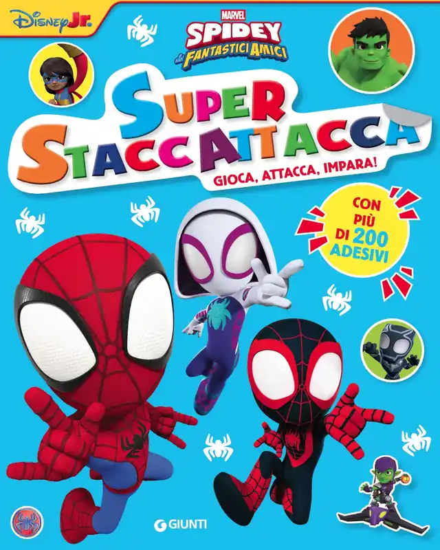 Spidey Super Staccattacca Gioca, attacca, impara - Con più di 200 adesivi Must-Have